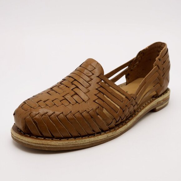 Handmade Cross Woven Huarache Sandal – Size 9 (Sand Color) - Picture 3 of 4